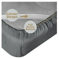 thumbnail image 3 of Queen Fitted Sheet - Charcoal Gray, Extra Deep Pocket, 18-24 Inch Mattress, Stay Fitted Elastic Corners - Bedding Only, 3 of 6