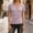 Pink, variant on Short Sleeve Shirts for Women V-Neck Solid Color Y2K Loose Basic Tops Casual Summer Spring Tee
