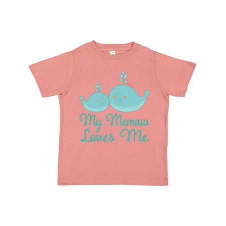 

Inktastic Memaw Loves Me Grandchild Whale Gift Toddler Boy or Toddler Girl T-Shirt