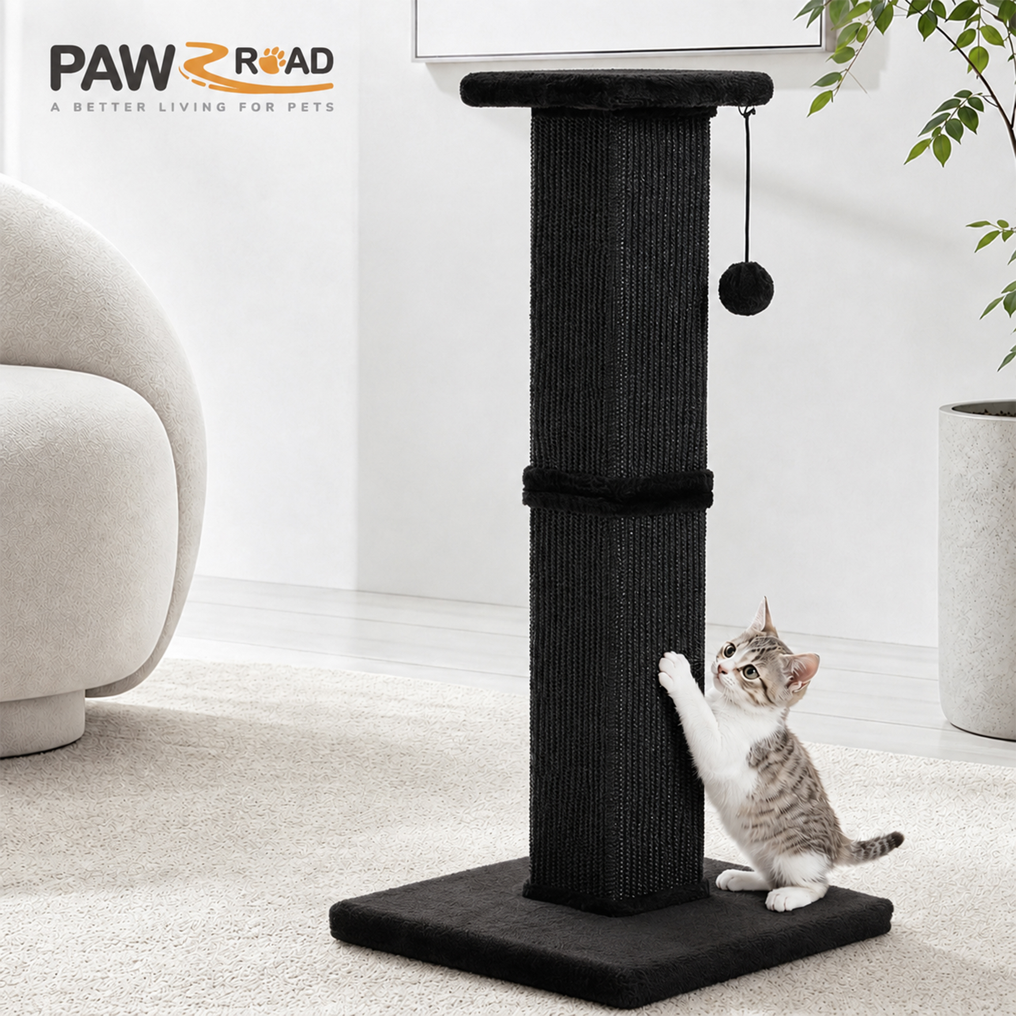 Pawz Road 31-Inch Sisal Cat Scratching Post photo 3