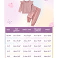 thumbnail image 5 of GYRATEDREAM Toddler Girls 2 Piece Outfits Ruffle Long Sleeve Pullover Sweatshirts and Sweatpants Fall Clothing Sets, 5 of 7