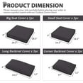 thumbnail image 2 of Snubbull 9 Pcs Outdoor Patio Cushion Covers with 4 Size, Waterproof & Zippered, Grey, 2 of 7