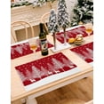 thumbnail image 3 of Rdsfhsp Christmas Forest Elk Placemats Set of 4 Washable Linen Table Mats for Kitchen Dining Table, 12x18 in, 3 of 5