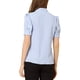 thumbnail image 3 of Blusa de trabajo de mujer INSPIRE CHIC de manga corta con cuello en V y lazo azul XL, 3 of 6