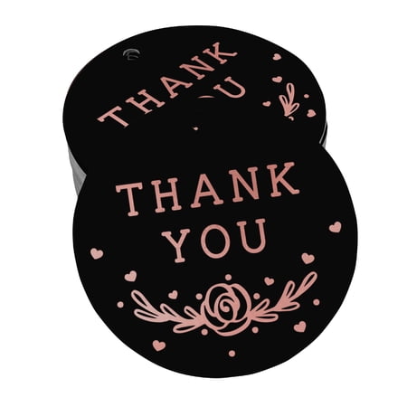 Inkdotpot Thank You Bridal Shower-Baby Shower-Retirement-Wedding-Birthday Bottle Tag Real Rose Gold Foil Favor Hang Tags Pack Of 50