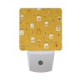 thumbnail image 2 of LED Sensor Night Light Auto On/Off Dusk to Dawn Lamp for Bedroom Hallway Honey Jars and Bees Pattern 2 Pack, 2 of 7
