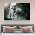 thumbnail image 4 of Unicorn And Princess Canvas Poster Bedroom Decor Sports Landscape Office Room Decor Gift,Frame-style,20x30inch(50x75cm), 4 of 8