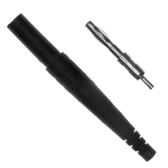 Pack of 7 6383-0 Banana Plug Connector Standard Banana Crimp or Solder Black