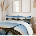 thumbnail image 6 of Ambesonne Night Duvet Cover Sets, Eiffel Tower at Twilight, 2-Queen, Pale Blue Yellow, 6 of 7