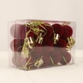 thumbnail image 3 of 24pcs 2cm Flocked Christmas Balls Ornaments Mini Christmas Balls Ornaments Christmas Tree Hanging Christmas Decorations, 3 of 8