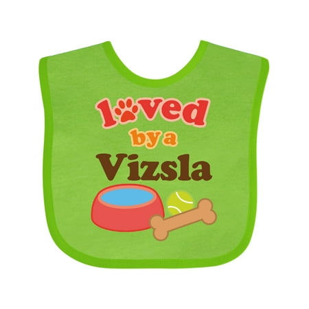 

Inktastic Vizsla Loved by a (Dog Breed) Gift Baby Boy or Baby Girl Bib