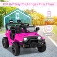 thumbnail image 3 of OLAKIDS 12V Ride On Truck, Battery Powered Electric Vehicle for Kids with Remote Control, Foldable Reflective Mirror, Spring Suspension, Music, LED Lights, Ride on Toy for 3+ Boys Girls, 3 of 9