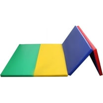 Gymnastics Mat 4'X10'X2 Folding Stretching Mat Fitness Home Workout Yoga Tumbling Pad