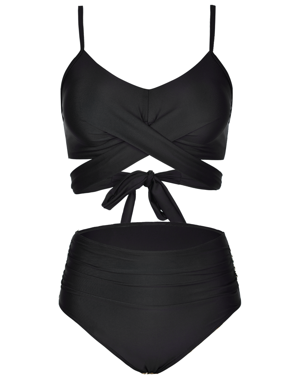 Hilor Women Wrap Bikini Set Push Up Two Piece Swimsuit High Waisted