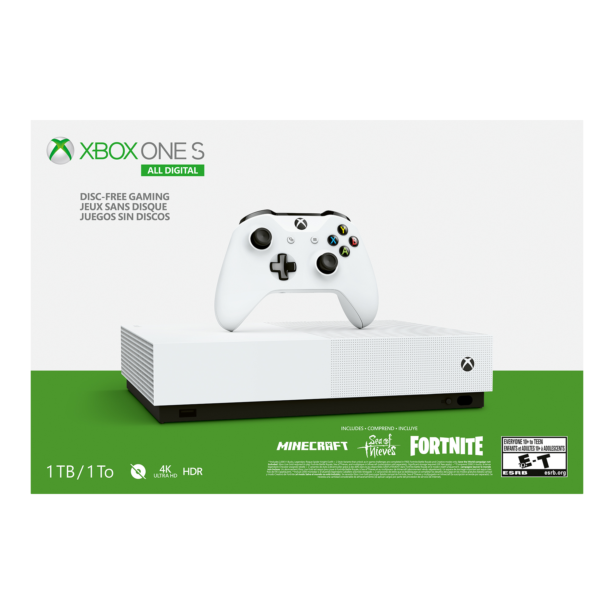 Microsoft Xbox One S 1TB All Digital Edition 3 Game Bundle (Disc-free Gaming), White, NJP-00050 - image 11 of 13