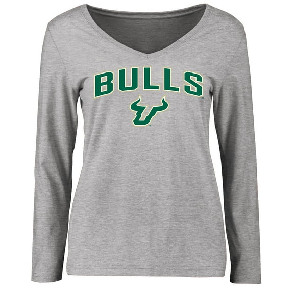 Women's Ash South Florida Bulls Proud Mascot Long Sleeve T-Shirt