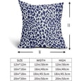 thumbnail image 2 of CheetahThrow Pillow Covers 18X18 Inches Set of 2 Light Blue White Leopard Decorative Pillow Cases Animal Wildlife Pillow Cover Home Decor For Sofa Couch Housewarming Gift Bed Couch Porch Outdoor, 2 of 6
