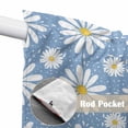 thumbnail image 4 of Blue Daisy Swag Curtains for Kitchen/Bedroom/Living Room, Spring Floral Elegant Pastoral Botanical Scalloped Curtains 63 Inch Long, Window Swag Topper Curtains Valances 2 Panels Set 36"x63", 4 of 8