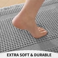 thumbnail image 5 of JIATER Waffle Bathroom Rugs 24x17,Soft Absorbent Bath Mat Non-Slip Backing Quick Dry Washroom Mats,Light Gray, 5 of 9