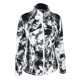 thumbnail image 2 of Chaqueta casual estampada para mujer Sudadera deportiva con cremallera de manga larga Yoga de secado rápido (Negro y blanco-M), 2 of 8