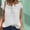 White, variant on Aloohaidyvio Tops for Women ,Womens Fashion V Neck Leisure Short Sleeve Solid Breathable Tops