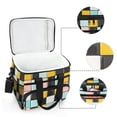 thumbnail image 6 of FORMRS Insulated Cooler Bag 24 Cans Capacity Soft Leakproof Lunch Box with Side Pockets, Yellow Checkered Pattern, 6 of 7