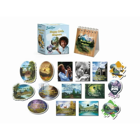 Running Press Mini Edition, Bob Ross Happy Little Magnet Set