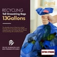 thumbnail image 2 of Recycling Tall 13-Gallon Kitchen Drawstring Trash Bags- Extra-Strong Plastic Garbage Bags [Blue 60 Pack]- Thick Trash Can Liners For Kitchen & Outdoor Bins- 2ft x2ft Unscented Trash Bags, 2 of 4