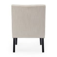thumbnail image 5 of Christopher Knight Home Lewis  Fabric Tufted Accent Chair by  Matte Black/ Beige, 5 of 5