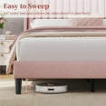 thumbnail image 5 of Yaheetech Upholstered Platform Bed Frame with Channel Tufted Headboard, Queen, Pink, 5 of 6