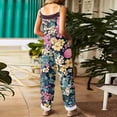 thumbnail image 4 of Fgvctg Easter Jumpsuits for Women Casual Wide Leg Pant Easter Eggs Spaghetti Straps Dressy Bunny Print Jumpsuits Sleeveless Bib Overalls Spring Romper Clothes With Pockets Hot Pink M, 4 of 4