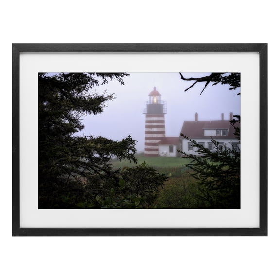 Stupell Industries Socked In By Fog Black Framed Print Under Glass, design by Rick Berk
