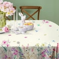 thumbnail image 3 of Oval Tablecloth, Easter Table Cloth Oval 60x84 inch, Spring Floral and Bunny Dining Table Cloths Indoor or Outdoor Holiday Spring Table Decorations for Dinner Holiday Parties, 3 of 6