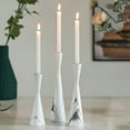 thumbnail image 3 of Marble Resin Candle Holders - Set of 3 Exquisite Decorative Taper Candlesticks for Home Decor, Elegant Dining Table Centerpieces, Stylish Interior Accents, and Exclusive Event Illumination, Gray, 3 of 11