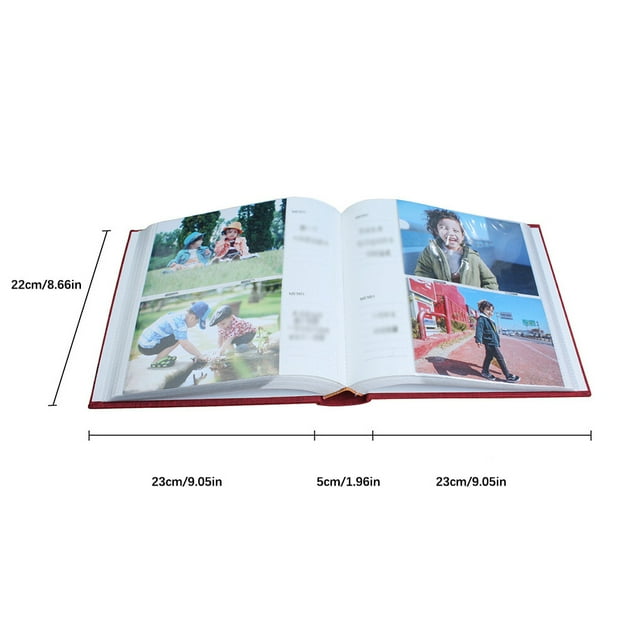 facefd Linen Photo Album Portable Replacement PP Pocket 50 Pages 100 Insert 6inch Protective Family Couple Wedding Collect Book Yellow