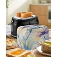 thumbnail image 5 of Fsddascl Blue Purple Dragonfly Toaster Cover 4 Slice, Large Kitchen Appliance Covers, Spring Floral Watercolor Toaster Oven Cover with Loop, Bread Machine Cover Polyester Dust Cover Protection, 5 of 5