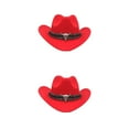 thumbnail image 1 of Decodeary Western Outback Cowboy Hat Channel Inner Cowboy Classic Hat Large Brim Provides red 2Set, 1 of 6