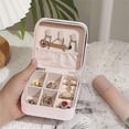 thumbnail image 3 of Mini Jewelry Box PU Leather Portable Travel Jewelry Storage Box Ring Earring Necklace Storage, 3 of 5