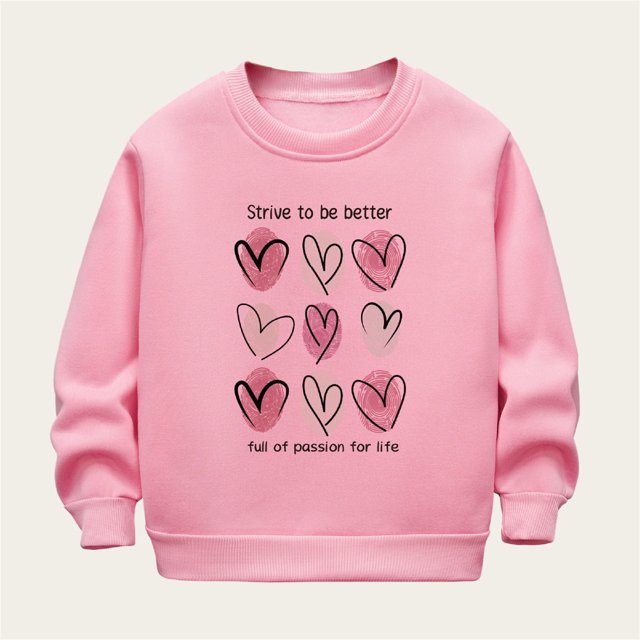 Cowsor Chandail de la Saint-Valentin pour Femmes Mignon avec Cœur Graphique Manches Longues Décontracté Col Rond chandail