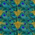 thumbnail image 2 of Lavoie, Tina 15x15 White Modern Wood Framed Museum Art Print Titled - Gold Speckled Peacock Pattern, 2 of 4