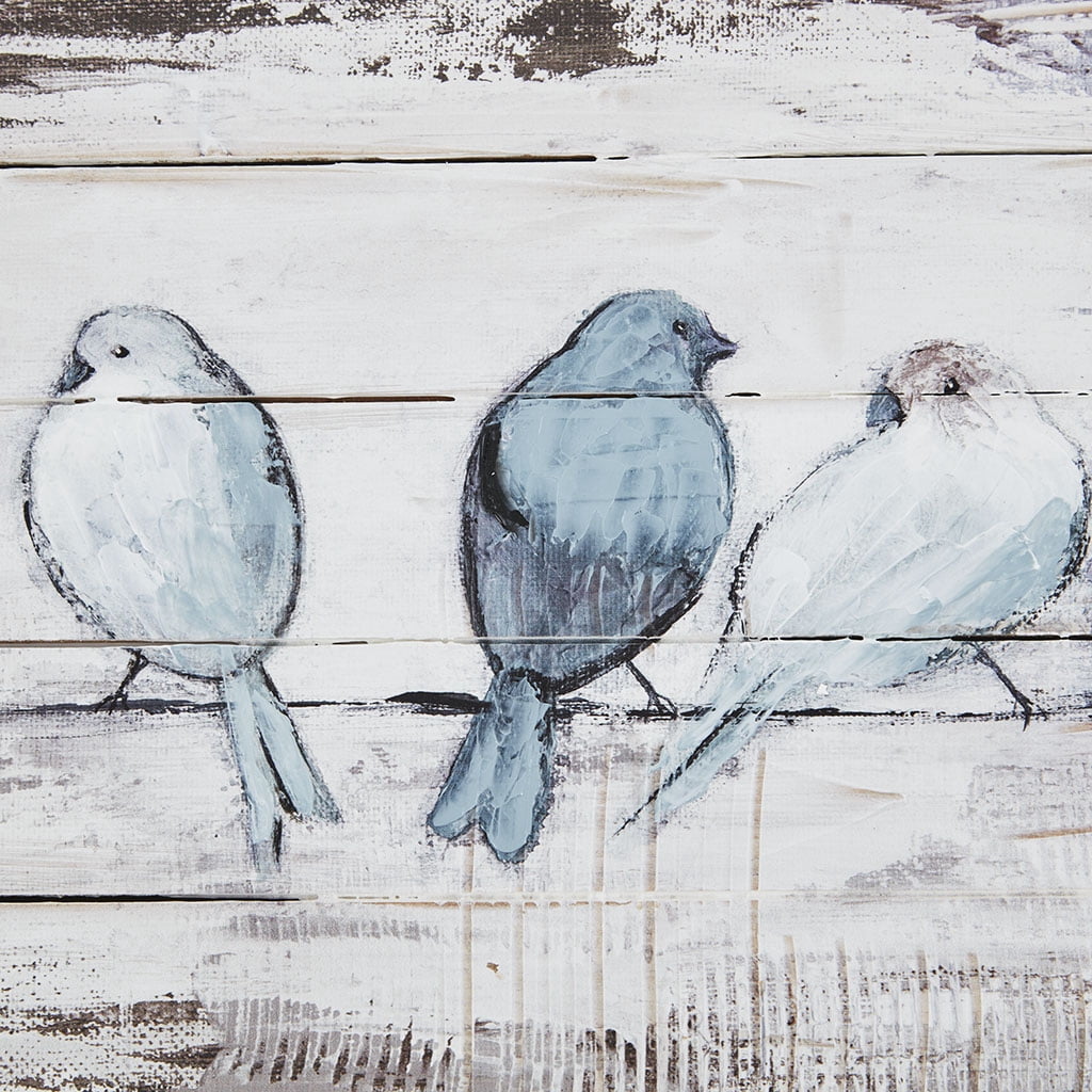 MAYEERTY Hand-Painted Wood Plank Panel Wall Decor