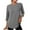 Gray, variant on UAMVSH Women 3/4 Length Sleeve Shirts Soft Fall Loose Fit Crew Neck Workout Tops Casual Solid Color Curved Hem Athletic Tees (X-Large,Watermelon Red)