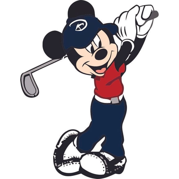 Playing Golf Sport Cartoon Characters TV Show Toddler Toddlers Baby Boy Girl Nursery Design Wall Decals Bedroom Children's Vinyls Kids Vinyl Art Decal Walls Rooms Size (20x12 inch)