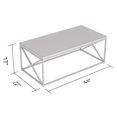 thumbnail image 2 of Safdie & Co. Coffee Table 44L Glass Black Metal, 2 of 4