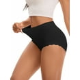 thumbnail image 4 of INSPIRE CHIC Women's High Waisted Underpantys Breathable Tummy Control Briefs M Black, 4 of 4