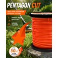thumbnail image 2 of Línea para desbrozadora COSY GARDEN TOOLS .105 naranja de nylon, 2 of 7