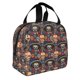 thumbnail image 2 of Fotbe Skulls and Flowers Bolsa Térmica con Estampado y Forro de Aluminio Grueso Bolsa de Almuerzo con Bolsillo Frontal para Hombres y Mujeres, Ideal para Trabajo, Escuela, 2 of 8