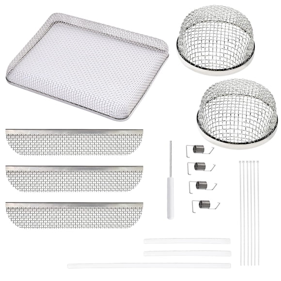 HOMEE 6 Pack Flying Insect Screen for RV Refrigerator Vents, RV Water Heater Cover for RV Accessories Stainless Steel Mesh with Installatio