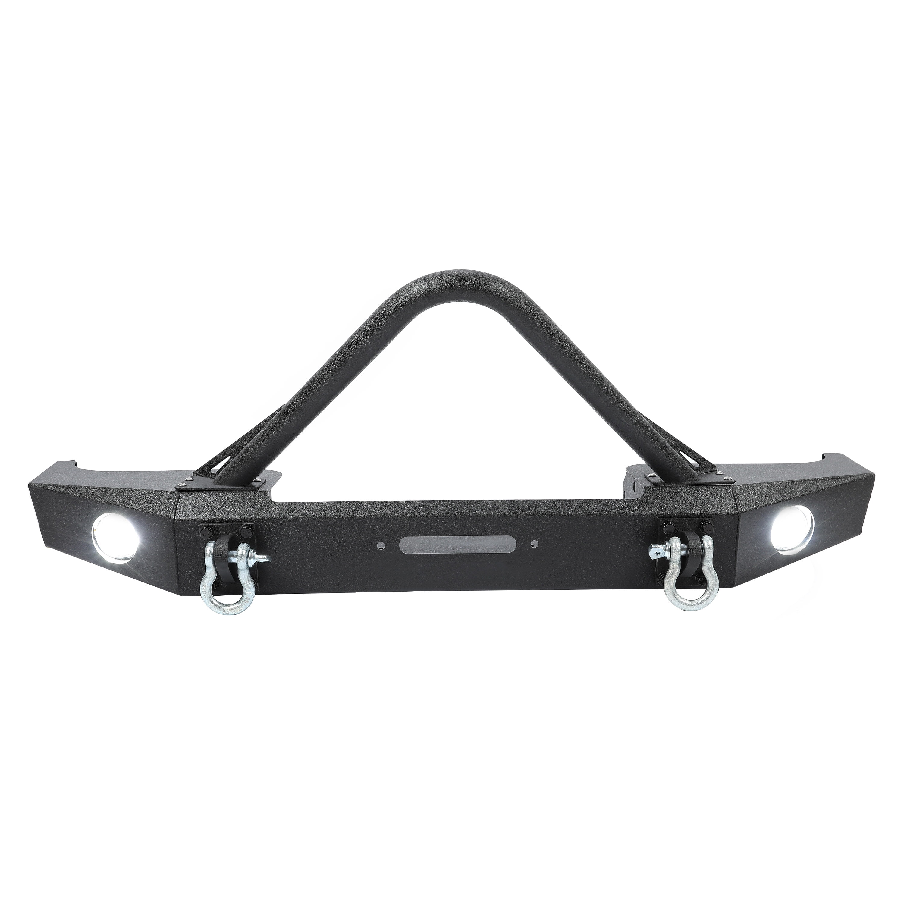 Kojem Front Bumper with Fog Lights & Winch Plate for 1984-2001 Jeep Cherokee XJ and Jeep Comanche MJ