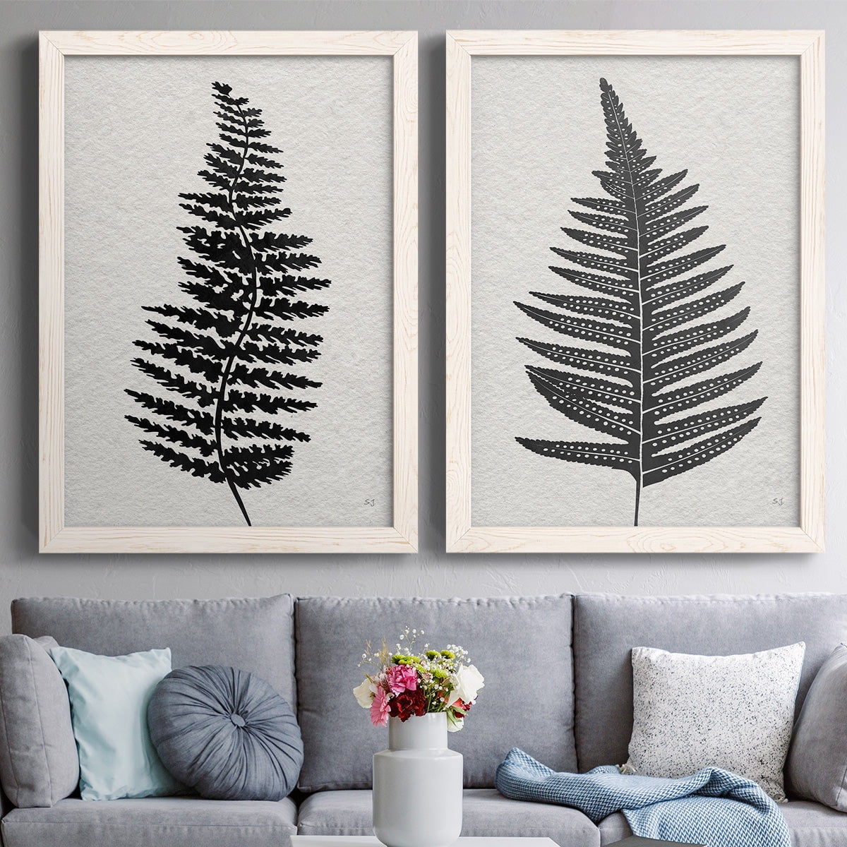 Forest Fern III - Premium Framed Canvas 2 Piece Set - Ready to Hang